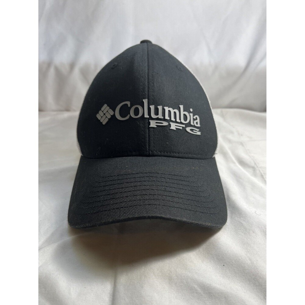 Columbia PFG Performance Fishing Gear Mesh Cap Hat Adjustable Black Front
